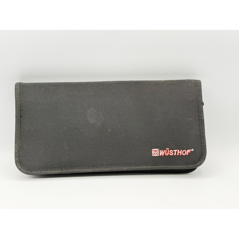 Wusthof Black Knife Storage Traveler Case Cordura Canvas zippered 12.5" x 6"